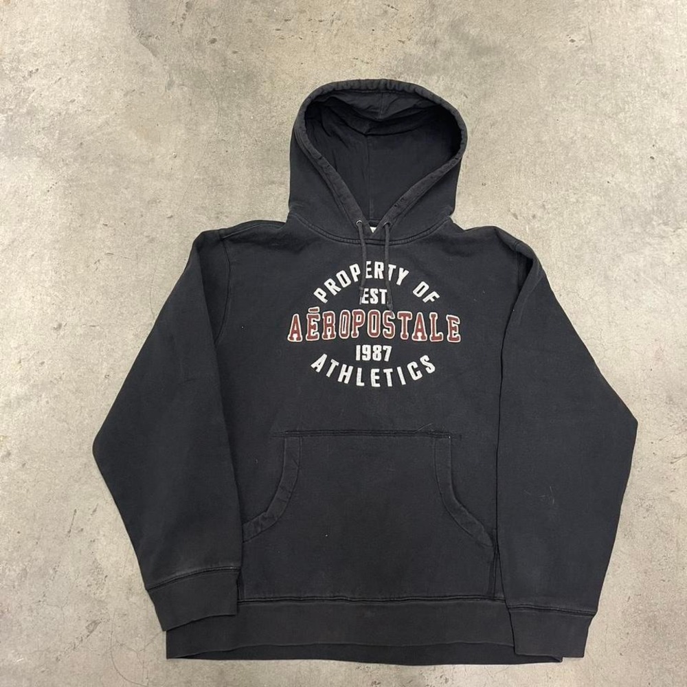 Vintage Y2K boxy embroidered logo boxy‎ oversized Aeropostale skater hoodie